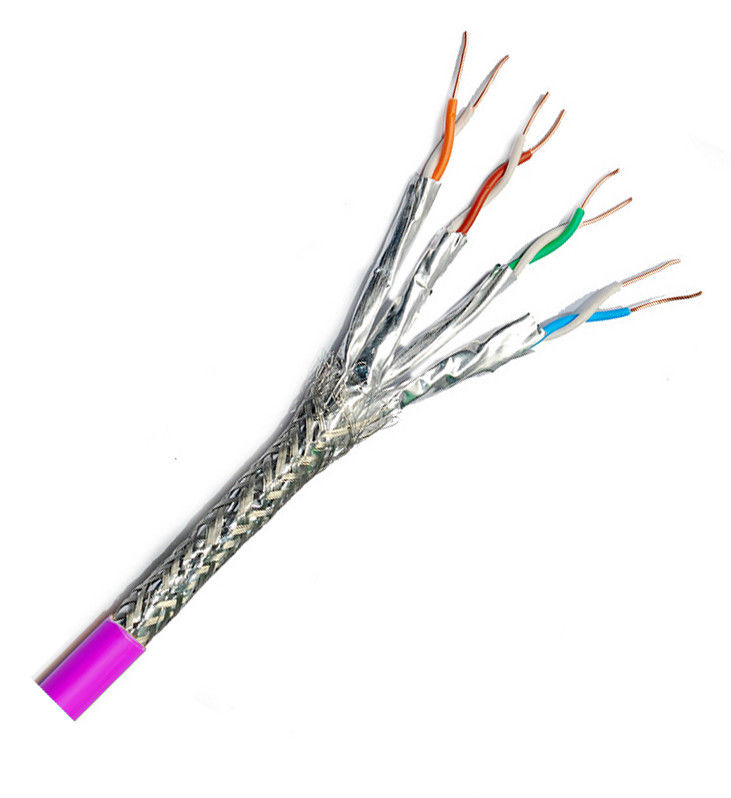 داخلي خارجي 24Awg SFTP Cat 8 Ethernet Lan Cable 100m 305m 500m
