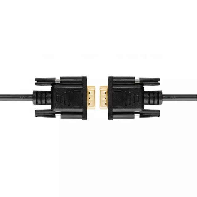 RS232 DB9 9 دبوس كابل تسلسلي ذكر لذكر الذهب لوحة نقل بيانات الفيديو