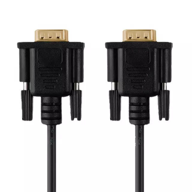 RS232 DB9 9 دبوس كابل تسلسلي ذكر لذكر الذهب لوحة نقل بيانات الفيديو