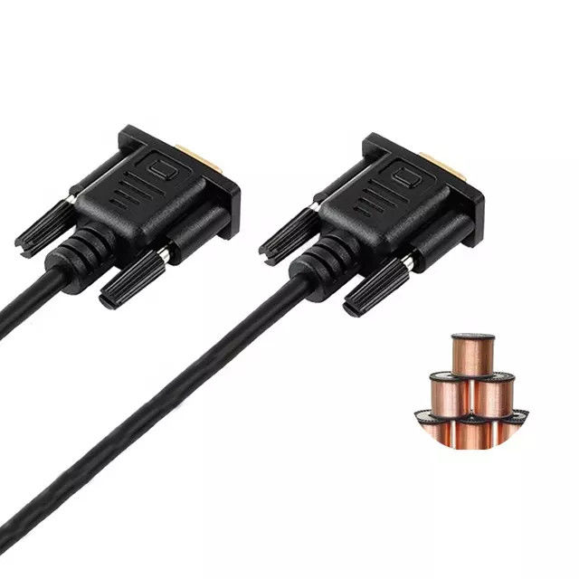 RS232 DB9 9 دبوس كابل تسلسلي ذكر لذكر الذهب لوحة نقل بيانات الفيديو