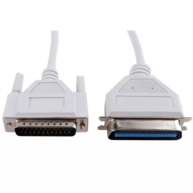 PVC النحاس النقي VGA ذكر إلى أنثى كابل الطابعة 36P ذكر إلى Db 25P