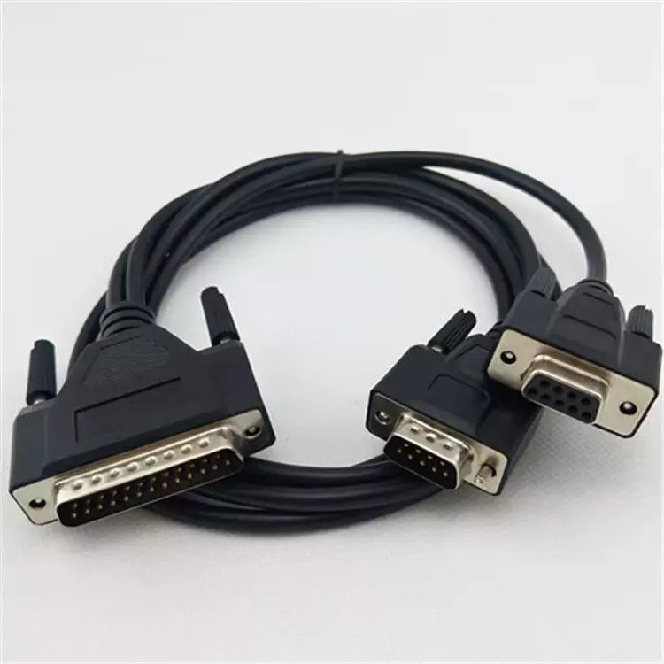DB9M إلى DB25M كابل طابعة الكمبيوتر DB25 ذكر إلى DB9 أنثى تمديد الكابلات OEM ODM