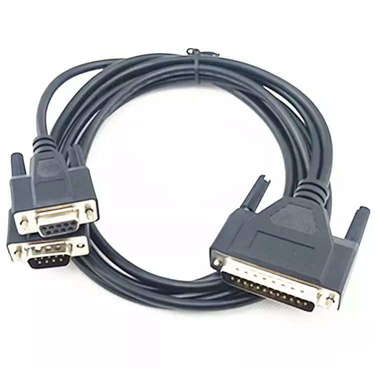 DB9M إلى DB25M كابل طابعة الكمبيوتر DB25 ذكر إلى DB9 أنثى تمديد الكابلات OEM ODM