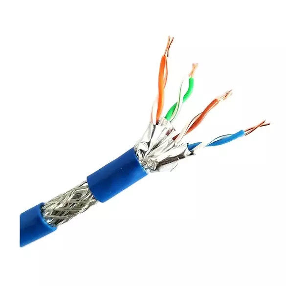 23AWG * 4P Lan Cable Cat7 305m يدعم نقل شبكة إيثرنت 10 جيجابت