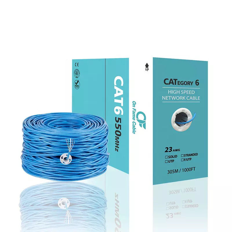 23Awg Cat6 Lan Cable 305m أسلاك تصحيح الشبكة TIA-568-C.2