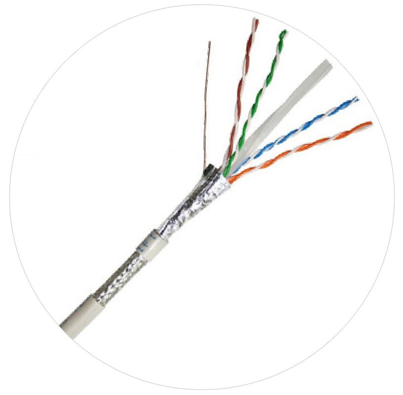 أسلاك تصحيح الشبكة 0.57 مم Cat 6 كابل ملتوي 4 أزواج 250 ميجا هرتز 1000 قدم 24awg