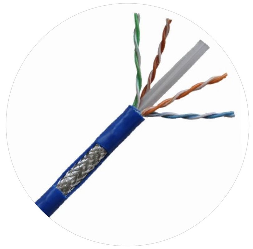 أسلاك تصحيح الشبكة 0.57 مم Cat 6 كابل ملتوي 4 أزواج 250 ميجا هرتز 1000 قدم 24awg