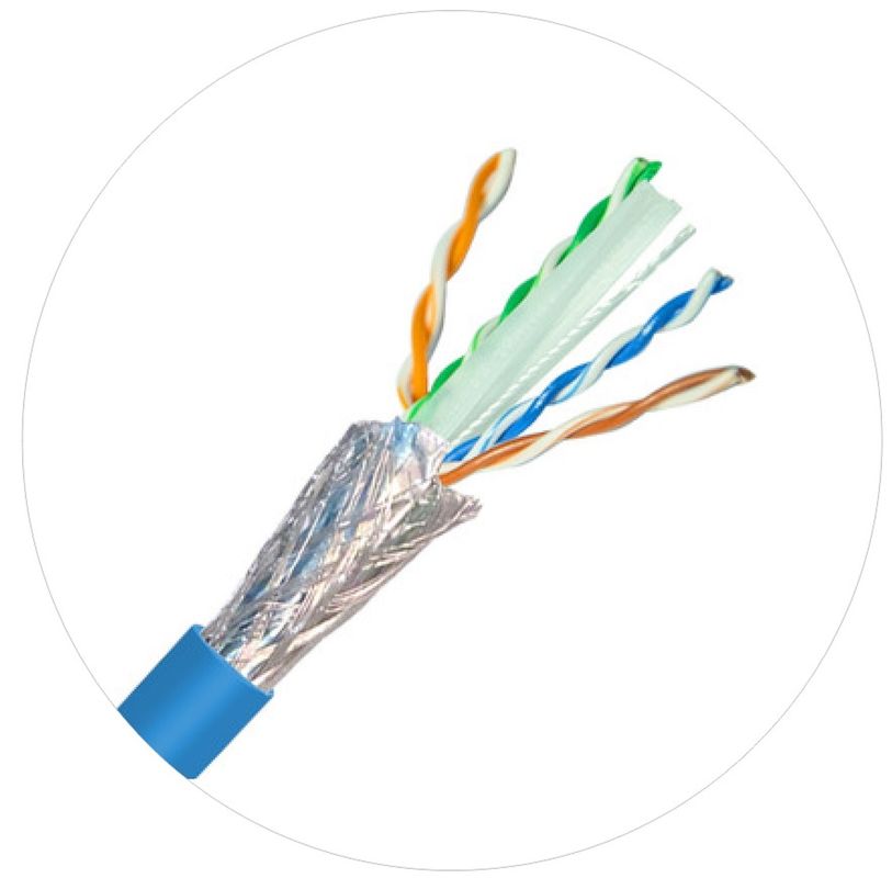 أسلاك تصحيح الشبكة 0.57 مم Cat 6 كابل ملتوي 4 أزواج 250 ميجا هرتز 1000 قدم 24awg