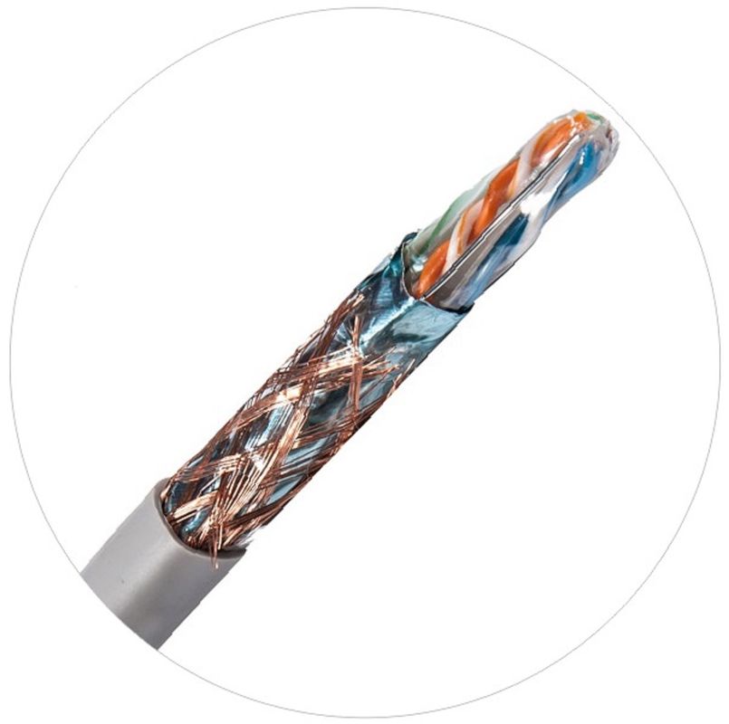 أسلاك تصحيح الشبكة 0.57 مم Cat 6 كابل ملتوي 4 أزواج 250 ميجا هرتز 1000 قدم 24awg