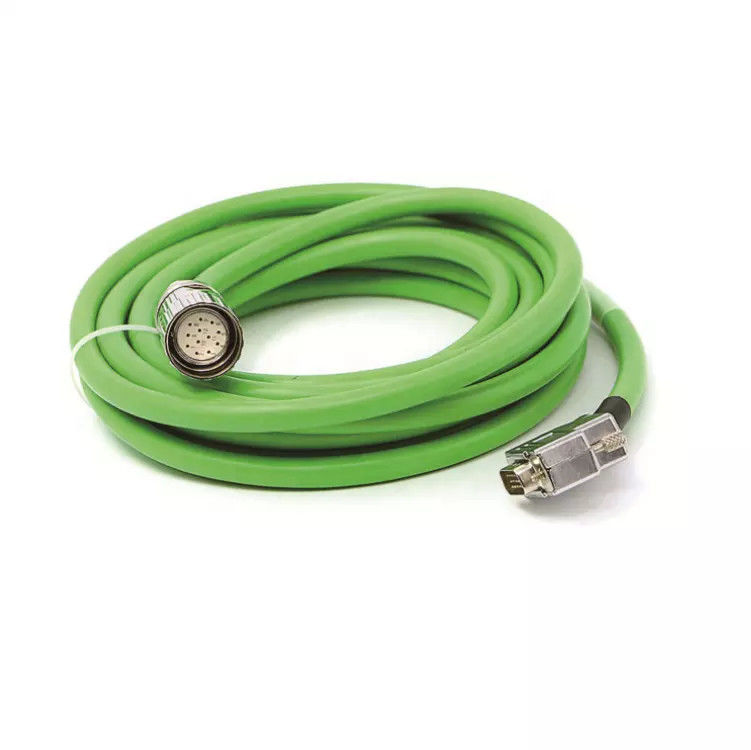 IP67 M23 19 Pin Encoder Cable لمحرك سيرفو مطلي بالنيكل النحاسي