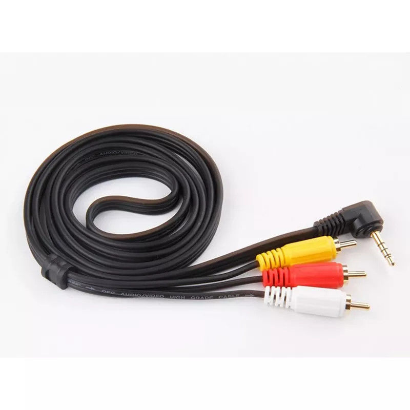 النحاس RCA إلى 3.5 ملم جاك الصوت والفيديو كابلات للتلفزيون DVD RCA