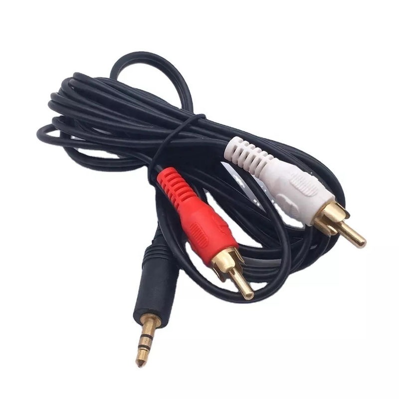 النحاس RCA إلى 3.5 ملم جاك الصوت والفيديو كابلات للتلفزيون DVD RCA