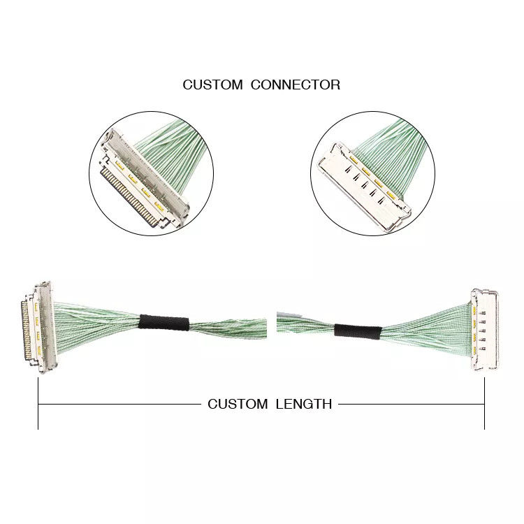 0.4mm الملعب 30pin Ipex Cable 20679-030T-01 Micro Coaxial LVDS EDP Cable