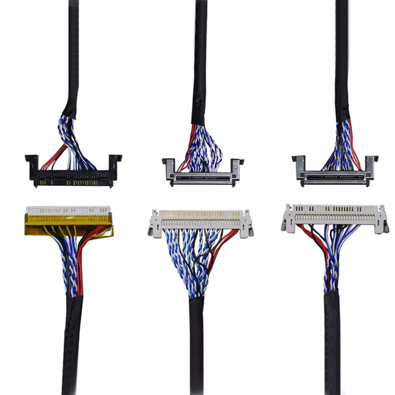 OEM ODM ROHS 0.4 مم الملعب LVDS كبل 30 دبوس 40 دبوس 50 دبوس