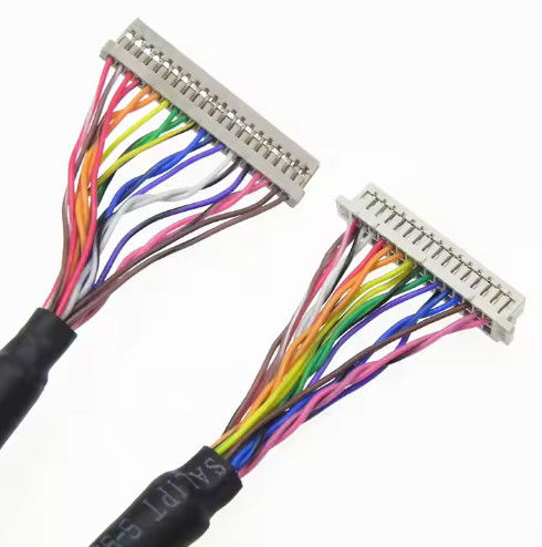 DF13-30DS-1.25C إلى DF14-20S-1.25C تجميع كابل Lvds مخصص للوحة LCD 20pin 30pin 40pin 50pin 60pin