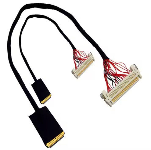 HRS DF13-30DS-1.25C إلى DF14-20S-1.25C 20pin 30 Pin 40 Pin 50 Pin 60pin تجميع كابل Lvds مخصص للوحة LCD