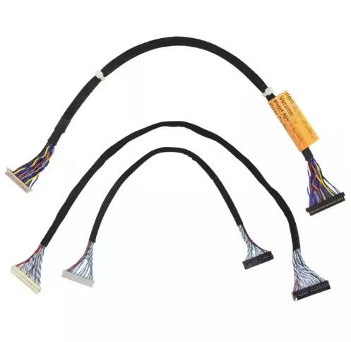 كابل Lvds الميكرو كوكسي 20 30 40 دبوس شاشة LCD مخصصة كابل عرض Lvds ميكرو كوكسي Ipex للوحة LCD