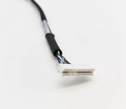 التطبيق الإلكتروني الأسود المخصصة LVDs سلك الحزام مجموعة الكابلات LCD للوحة العرض