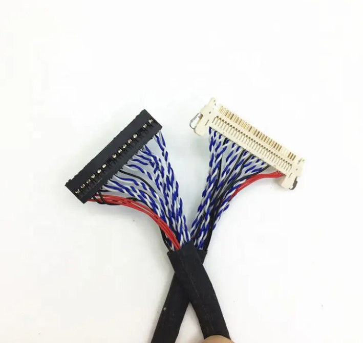 1.25mm 2.0mm Pitch 20 30 40 Pin Connector LVDS سلك محمي لجهاز LCD