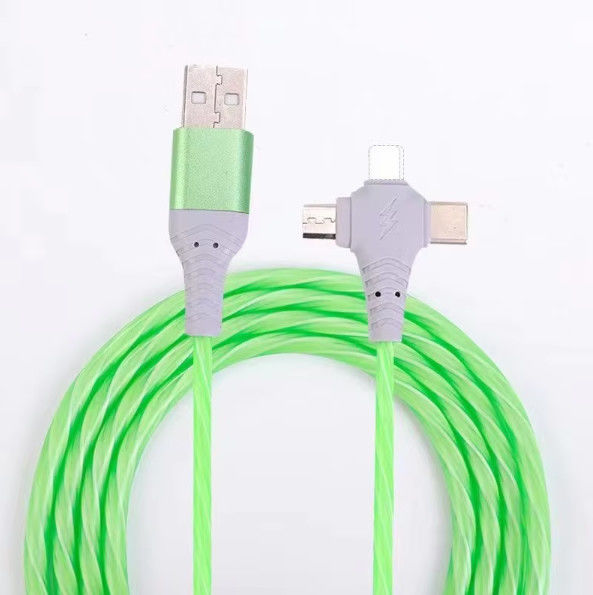 سعر مصنع 3 في 1 كابل USB لتضيء في الليل و تاريخ نقل كابلات