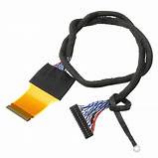 كابل سلسلة شاشة التوتر المنخفض الأسود LVDS مع مادة موصلة نحاسية ودرجة حرارة 105C
