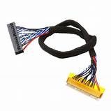 كابل سلسلة شاشة التوتر المنخفض الأسود LVDS مع مادة موصلة نحاسية ودرجة حرارة 105C