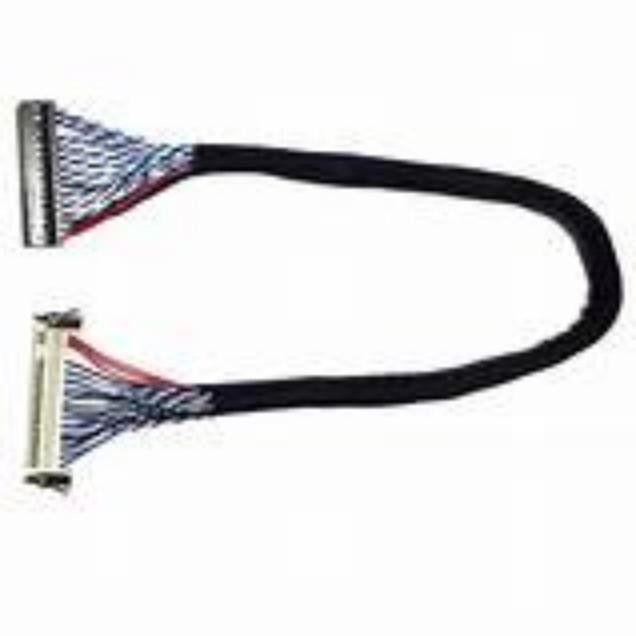 كابل سلسلة شاشة التوتر المنخفض الأسود LVDS مع مادة موصلة نحاسية ودرجة حرارة 105C