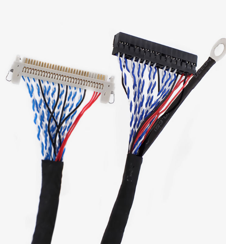 نوع رابط LVDS كابل سلسلة العرض منخفض الجهد مع سترة PVC ومصل