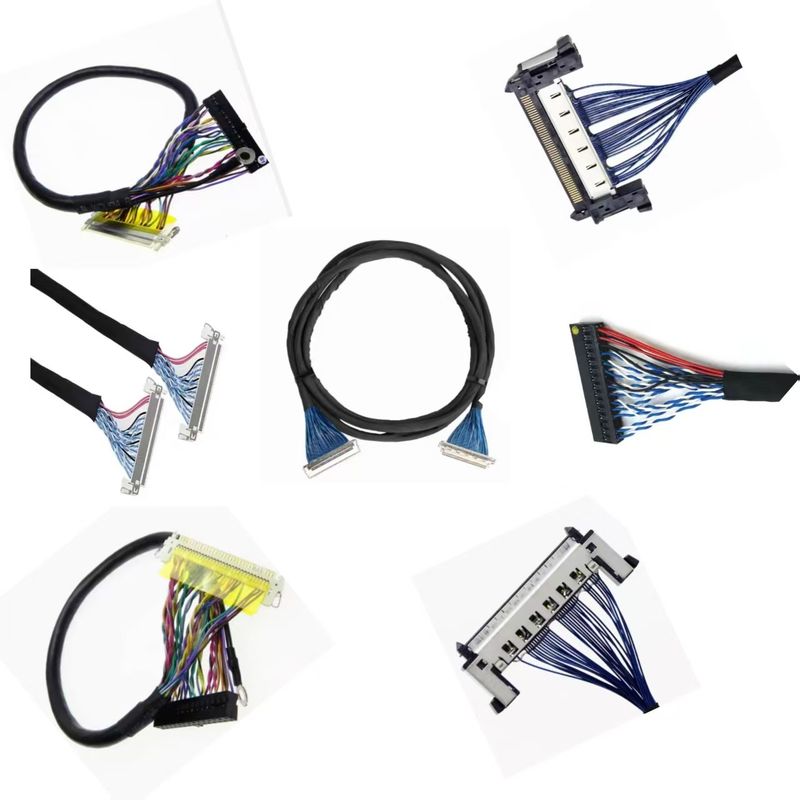 كابل LVDS بطول 1 متر - 20 مترًا بالأبيض/الأزرق/الأسود/الرمادي/الأصفر عالي السرعة والاستهلاك لاتصال الشبكة تصميم كابل مخصص