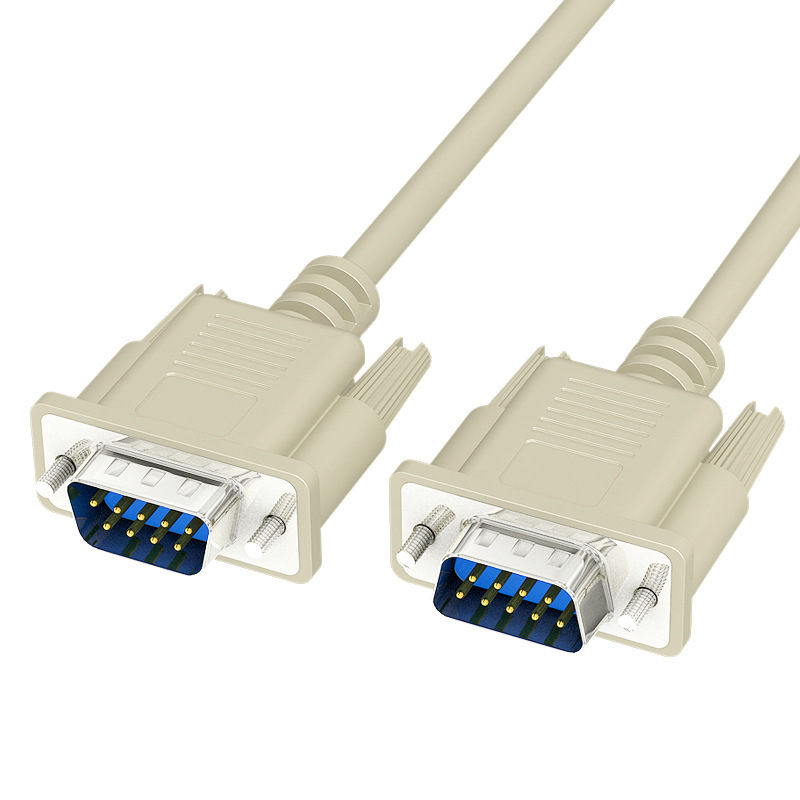 تجميعة كابل تسلسلي مخصص DB9 RS232 موصل مباشر وعبر، تم تصنيعه بواسطة مصنعي ضفائر الأسلاك ذوي الخبرة