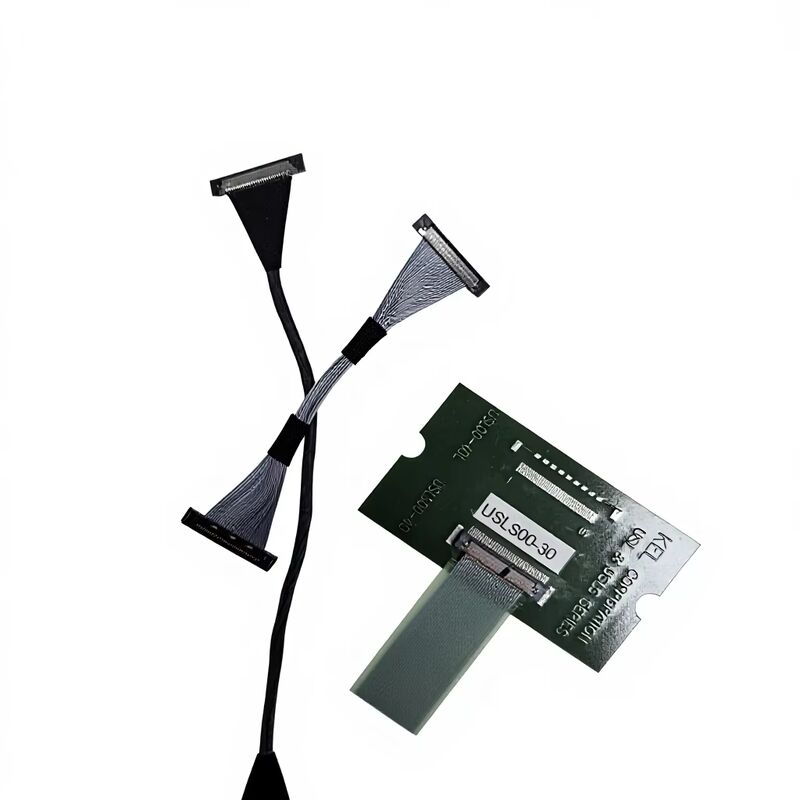 USLS20-30-010-B 30 Pin Micro Coax كابل LVDS للانتقال عالي السرعة مع تجميع مخصص لـ 0.4mm Pitch