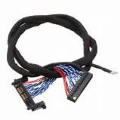 كابل LVDS أسود بقوة كهربائية ≥1000V/min ومادة موصلة نحاسية