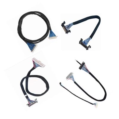 AWG26-28 سلك مقاس 105C درجة حرارة معدلة كابل LVDS متسلسل مع التوافق مع عرض الجهد المنخفض