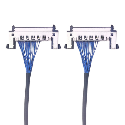 كابل مخصص عالي الدقة لعرض LVDS متكافئ رقيق للغاية ، شاشة LED حلول الأسلاك المغطاة بالفضة
