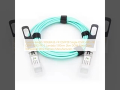 الطول المخصص 100GBASE-FR QSFP28 واحد QSFP-40G-FR QSFP-100G-FR-S لامبدا 1310nm 2km DOM صناع السلك المتصل بالمرسلات الضوئية