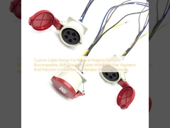 تصميم كابلات مخصصة لأجهزة التصوير الطبي. كابلات متوافقة بيولوجيا ومحمية من EMI مع عزل عالية المرونة وموصلات دقيقة لنقل البيانات الموثوق بها.