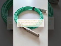 الشركة المصنعة لضفائر الأسلاك تقدم تجميعات QSFP-40G عالية السرعة مع تصميم كابل مخصص لمراكز البيانات، تتميز بسلامة إشارة منخفضة الفقدان ودرع EMI